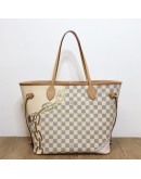 LOUIS VUITTON N40471 Damier Azur Nautical Neverfull MM Tote Bag with Pochette – GHW (Microchip - Year 2023 Limited Edition)
