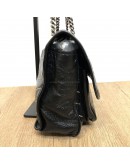 YVES SAINT LAURENT Niki Medium Studded Chain Bag in Black Crinkled Vintage Calf Leather – RHW