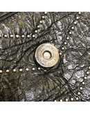 YVES SAINT LAURENT Niki Medium Studded Chain Bag in Black Crinkled Vintage Calf Leather – RHW