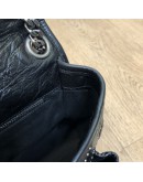 YVES SAINT LAURENT Niki Medium Studded Chain Bag in Black Crinkled Vintage Calf Leather – RHW