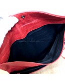 BALENCIAGA Red Envelope Clutch with Giant 21 Bronze Tone Hardware