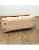 CHANEL Small Coco Handle Handbag in Peach Caviar with Shoulder Strap – Light Gold Hardware (31 Series – Year 2021)
