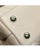 CHANEL Small Coco Handle Handbag in Peach Caviar with Shoulder Strap – Light Gold Hardware (31 Series – Year 2021)