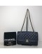 CHANEL Medium CC Logo Single Flap Shoulder Bag in Navy Caviar – GHW (21 Series)