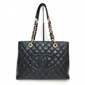 CHANEL Grand Shopping Tote (GST) in Black Grained Calfskin – GHW (18 Series – Year 2014)   