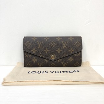 LOUIS VUITTON Monogram Sarah Long Flap Wallet in Brown Inner – GHW
