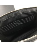 YVES SAINT LAURENT Monogram Large Chevron Quilted Clutch in Black – GHW (Document Case Holder)