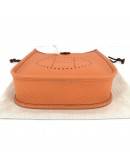 HERMES Mini Evelyne 16 in Orange Taurillon Clemence with Shoulder Strap – GHW (Stamp B - Year 2023)