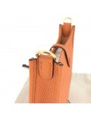 HERMES Mini Evelyne 16 in Orange Taurillon Clemence with Shoulder Strap – GHW (Stamp B - Year 2023)