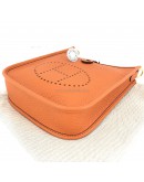 HERMES Mini Evelyne 16 in Orange Taurillon Clemence with Shoulder Strap – GHW (Stamp B - Year 2023)