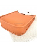 HERMES Mini Evelyne 16 in Orange Taurillon Clemence with Shoulder Strap – GHW (Stamp B - Year 2023)