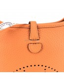 HERMES Mini Evelyne 16 in Orange Taurillon Clemence with Shoulder Strap – GHW (Stamp B - Year 2023)