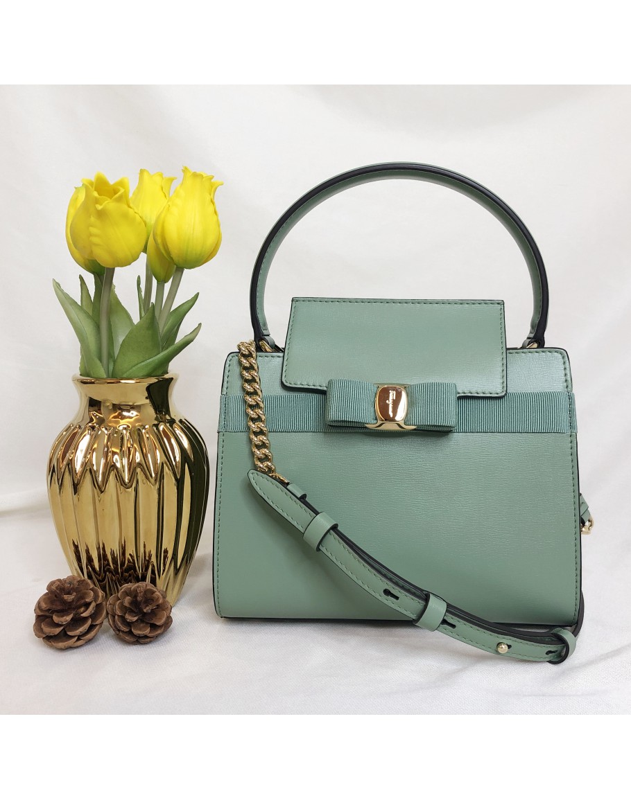 ferragamo green bag